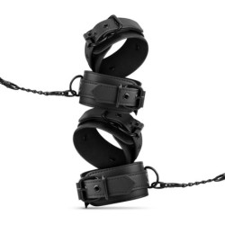 5-delige ondeugende bondage set - Zwart