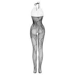 Catsuit Charla с Отворено Дъно - Черен