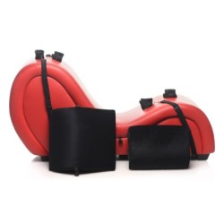 Sofá Sexual Travieso Con Puños Y Almohadas De 2 Posiciones - Rojo