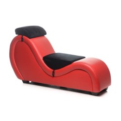 Sofá Sexual Travieso Con Puños Y Almohadas De 2 Posiciones - Rojo
