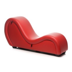 Nenuoramėlių seksualinė sofa su antrankiais ir 2 padėčių pagalvėmis - raudona