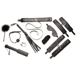 Set de Sujeción Afelpado de 10 Piezas Hook Up - Negro