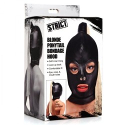 Cappuccio Bondage con Coda Bionda - Nera