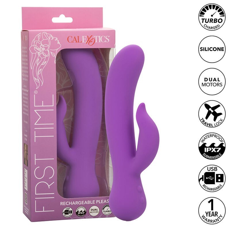First Time Uzlādējams, iepriecinošs vibrators violetā krāsā