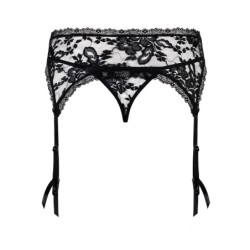 Porte-jarretelles et string Catia - Noir S/M