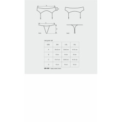 Porte-jarretelles et string Catia - Noir S/M