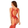 Calze a rete con design reggicalze - Rosso S/M/L