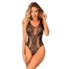 Teddy de renda com tela - Preto S/M/L