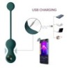 Intelligenter Doppel Kegel Vibrator mit Gewichten - Grün