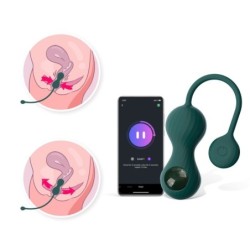 Intelligent Dubbel Kegel Vibrator med Vikter - Grön