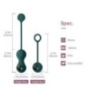 Slimme Dubbele Kegel Vibrator met Gewichten - Groen