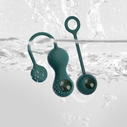 Vibratore di Kegel Intelligente Doppio con Pesi - Verde