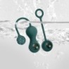 Intelligenter Doppel Kegel Vibrator mit Gewichten - Grün