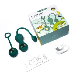 Intelligenter Doppel Kegel Vibrator mit Gewichten - Grün