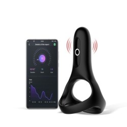 Anillo para el pene vibrador inteligente Rise - Negro