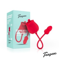 Vibrador rosa y estimulador de clítoris Teazers