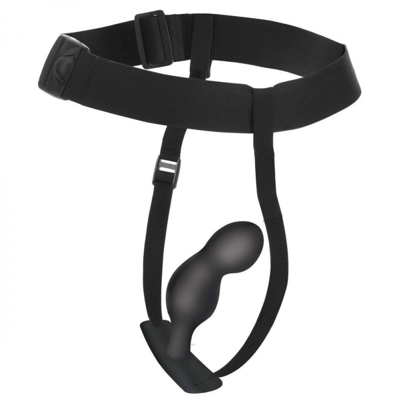 P-Spot Stimulating Anal Plug with Harness and Remote Control