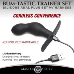 P-Spot Stimulating Anal Plug with Harness and Remote Control