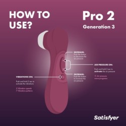 Satisfyer Pro 2 Generace 3 - Vínově červená