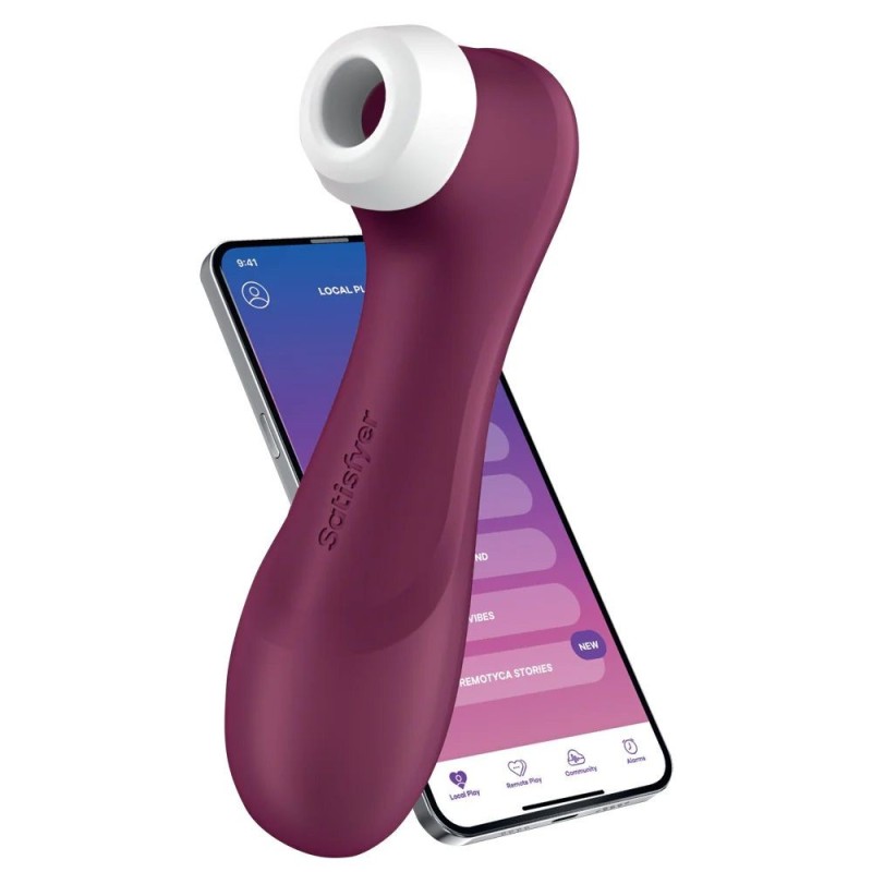 Satisfyer Pro 2 - 3. põlvkond, rakendusega juhitav - veinipunane