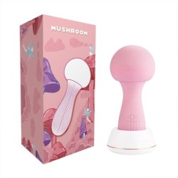 Vibrador wand de silicona Mushroom - Rosa