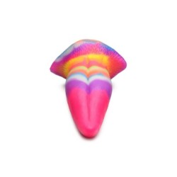 Dildo de llengua d'unicorn que brilla en la foscor