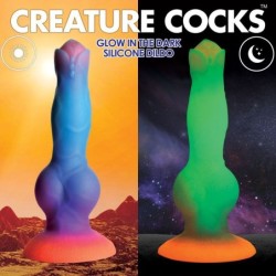 Dildo alienígena de silicona que brilla a la foscor