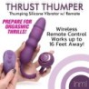 Vibrador de silicone com impulso Thru Thumper com controlo remoto