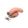 Anel peniano/testicular com fecho para pénis bloqueado
