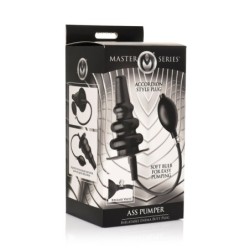 Inflatable Enema Butt Plug - Black