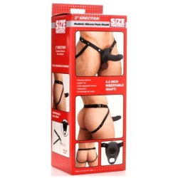 Gaine pénienne en silicone réaliste - Noir