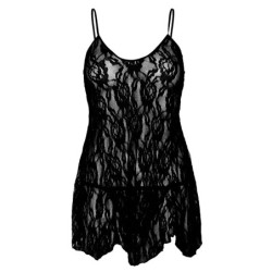 Camisola com renda de rosas My Dreams - Preto