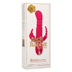 Jack Fantasy Triple Vibrátor, melegíthető Rabbit, rózsaszín