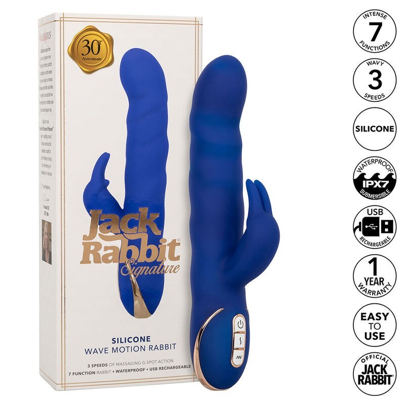 Jack Вибратор Rabbit Вълнообразно Движение Син