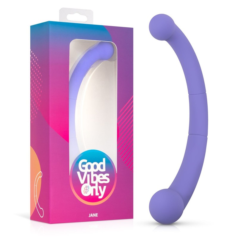 Vibrator s dvostrukim krajem Jane - Ljubičasta