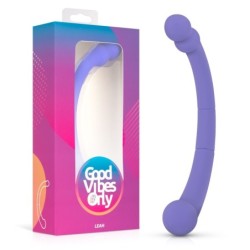 Vibrator s dvostrukim krajem Leah - Ljubičasta