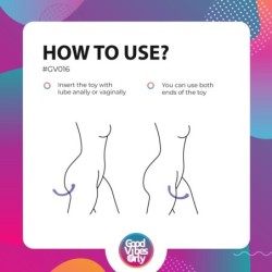 Vibrador de Dupla Ponta Leah - Roxo