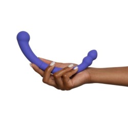 Vibrator z dvojnim koncem Leah - Vijolična