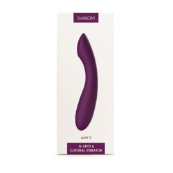 Svakom - AMY 2 Vibrator pentru Punctul G și Clitoris - Violet