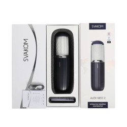 Svakom - Alex Neo 2 Interactive Thrusting Masturbator - Black