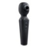 Vibrador Wand de Sucção Arco-Íris - Preto