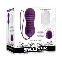 Vibračné vajíčko Eager Egg - Fialové