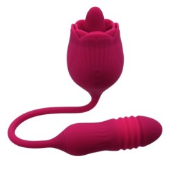 Vibrador de Lengua Rosa Salvaje - Rojo