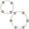 2er Set Silikonring mit Stahlperlen