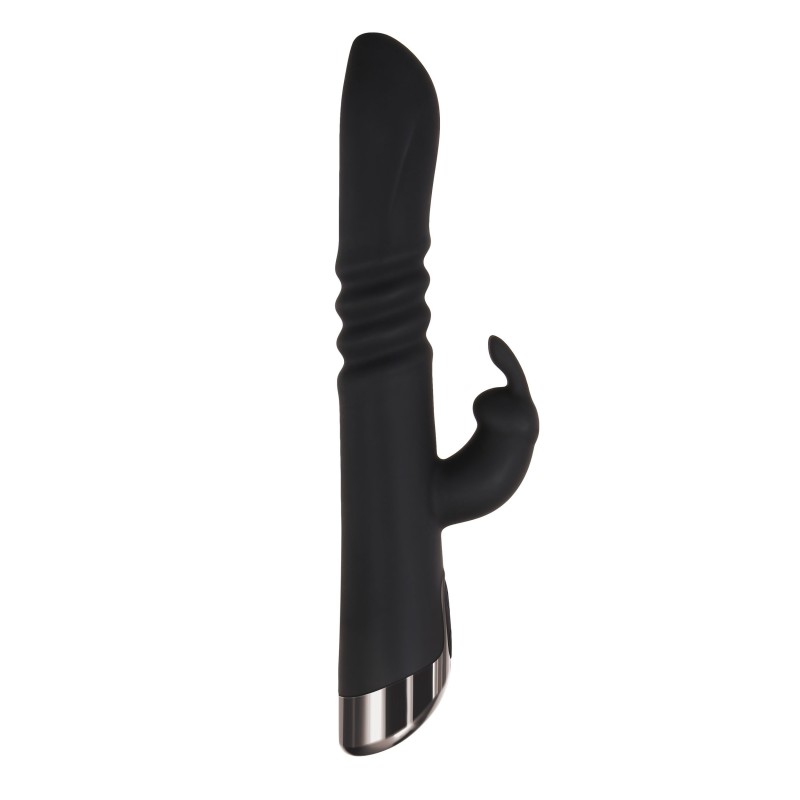 Vibrator Rapid Rabbit Stotende - Negru Vibrator Rapid Rabbit Stotende - Negru