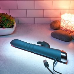 Vibrador Rapid Rabbit Stotende - Negre