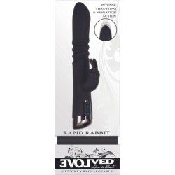 Vibrador Rapid Rabbit Stotende - Preto