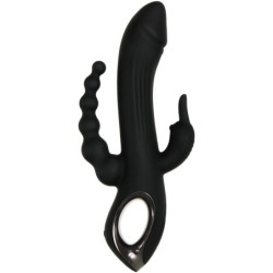 Trifecta Rabbit Vibrator - Schwarz