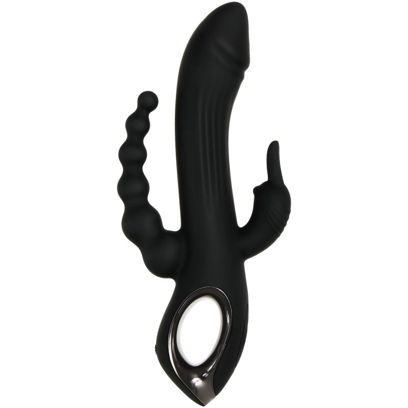 Trifecta Rabbit Vibrator - Schwarz