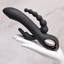 Vibrator Iepuraș Trifecta - Negru